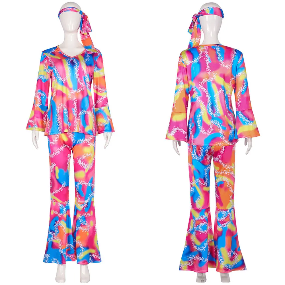 80s Retro Clothes Hippie Disco Cosplay Costume Top Pants Headband Fantasia Outfits Halloween Carnival Party Suit
80s Retro Clothes Hippie Disco Cosplay Costume Top Pants Headband Fantasia Outfits Halloween Carnival Party Suit
