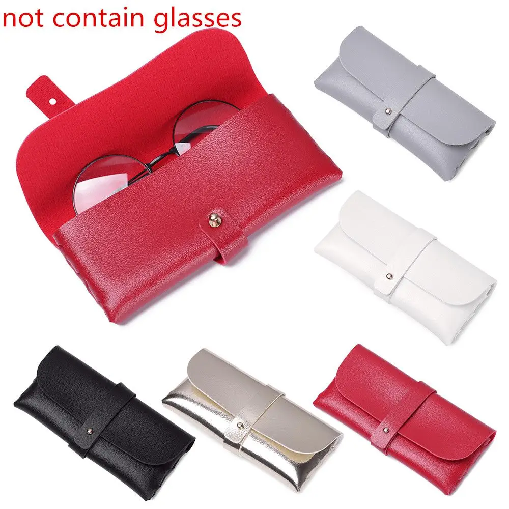 

Fashion Hot Sale Men Women Portable Glasses Case Magnetic PU Leather Fold-able Glasses Box For Eyeglass oversize Sunglasses