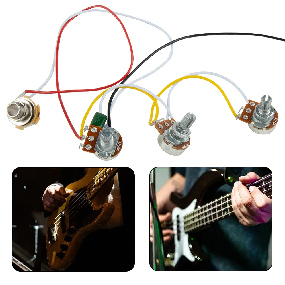 Guitar Parts Prewired Set 1 Tone 2 Volume 250K Pots Accessories Bass Guitar Durable Easy Installation Brand New
Guitar Parts Prewired Set 1 Tone 2 Volume 250K Pots Accessories Bass Guitar Durable Easy Installation Brand New