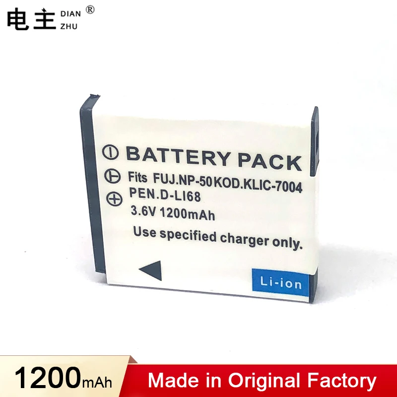 

FNP50 NP-50 NP50 Battery for Fujifilm X10 X20 XF1 F50 F75 F665 F775 F900 F505 F305 F85 F200 F100 PENTAX D-Li68 KODAK KLIC-7004