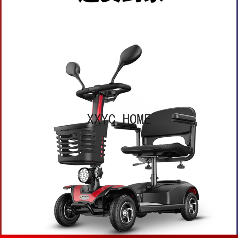 Scooter Four-Wheel Electric Disabled Household Double Battery Car Elderly Folding Power Car 
Scooter Four-Wheel Electric Disabled Household Double Battery Car Elderly Folding Power Car