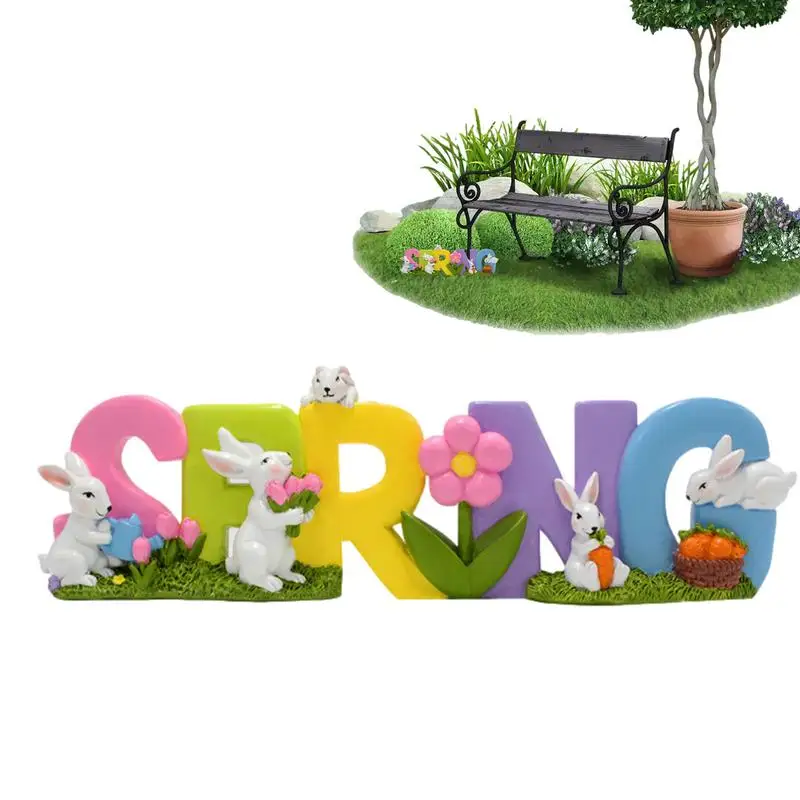 Garden Spring Statue Resin Spring Letters Figurine With Beautiful Realistic Rabbits Seasonal Decors For Garden Window Sill
Garden Spring Statue Resin Spring Letters Figurine With Beautiful Realistic Rabbits Seasonal Decors For Garden Window Sill