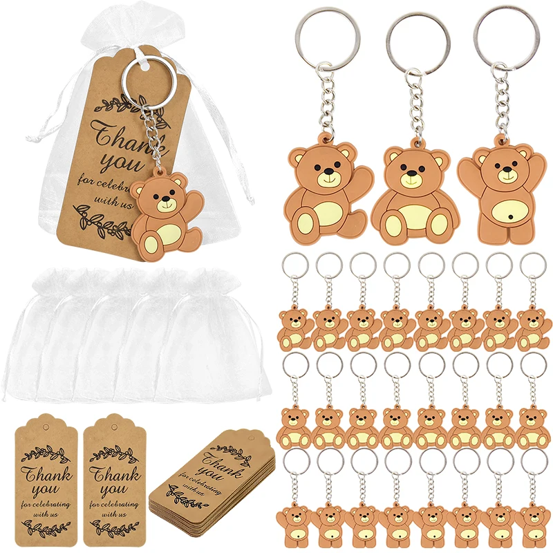 10pcs Cartoon Soft Rubber Bear Key Pendant With Kraft Paper Thank You Card Wedding Birthday Decoration Gift For Guest
10pcs Cartoon Soft Rubber Bear Key Pendant With Kraft Paper Thank You Card Wedding Birthday Decoration Gift For Guest