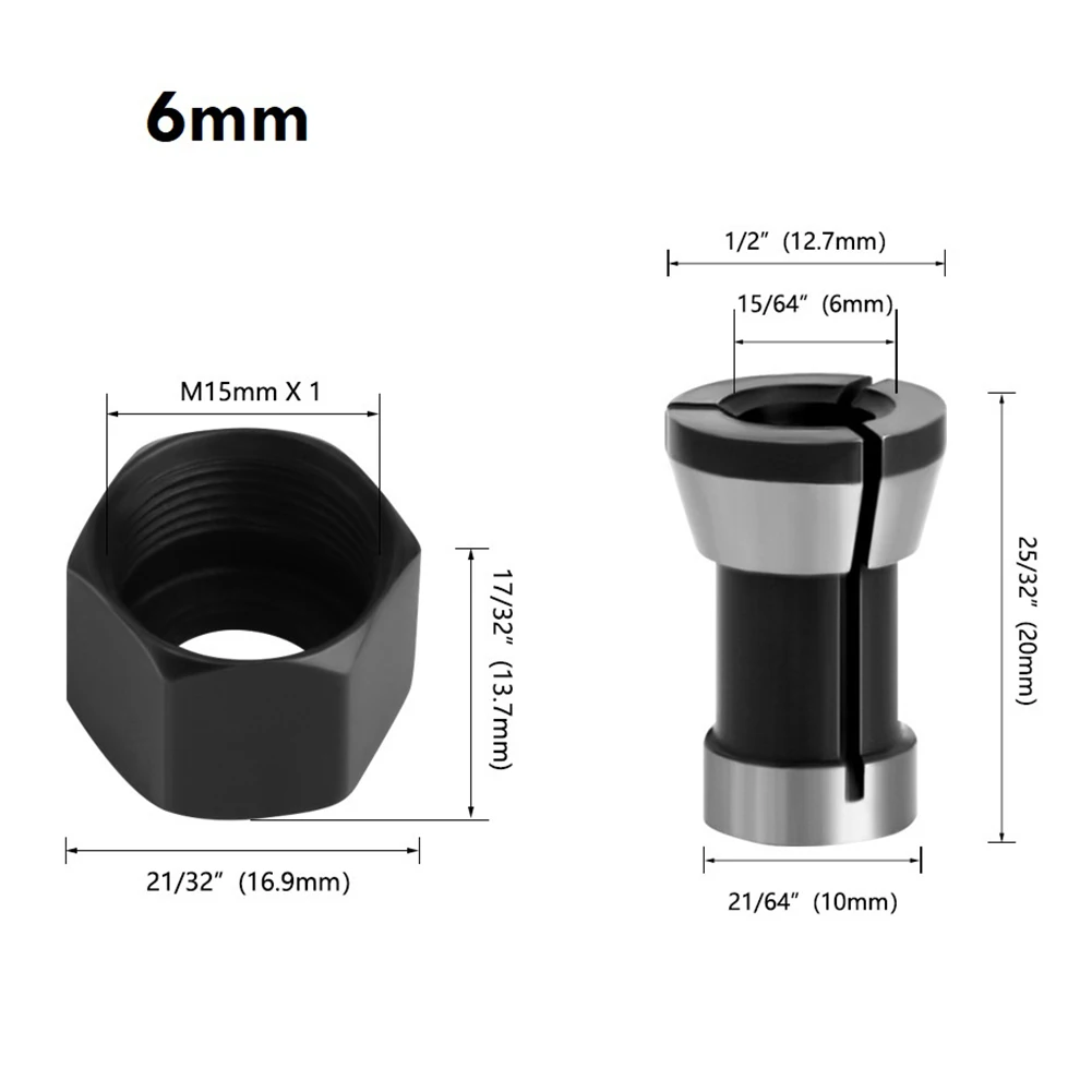 Carbon Steel M15 Screw Nut and Router Bit Collet Chuck Set Portable and Durable Accessories for Power Tools (2pcs)
Carbon Steel M15 Screw Nut and Router Bit Collet Chuck Set Portable and Durable Accessories for Power Tools (2pcs)