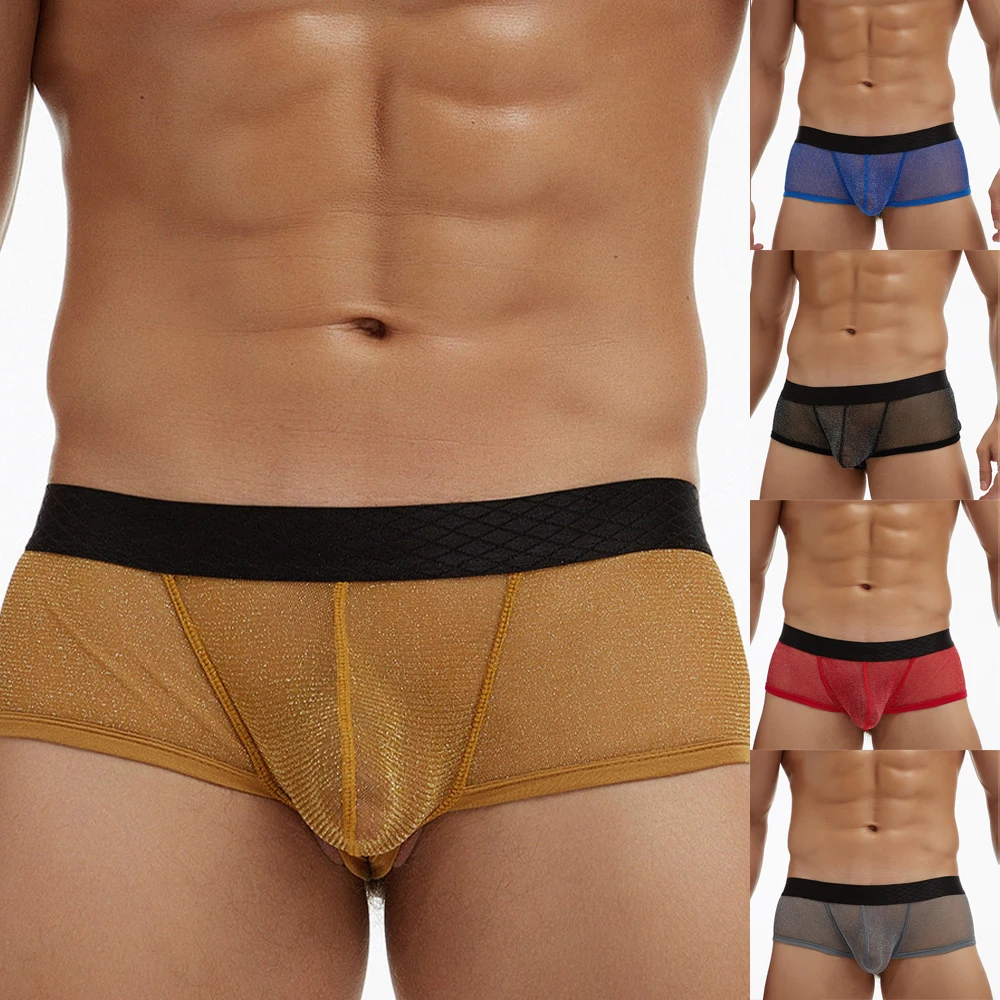 Mens Mesh Boxer Transparent Underwear Men Sexy Sheer Boxers Breathable Shorts Hollow Out Lingerie Underpants Panties Trunks
Mens Mesh Boxer Transparent Underwear Men Sexy Sheer Boxers Breathable Shorts Hollow Out Lingerie Underpants Panties Trunks