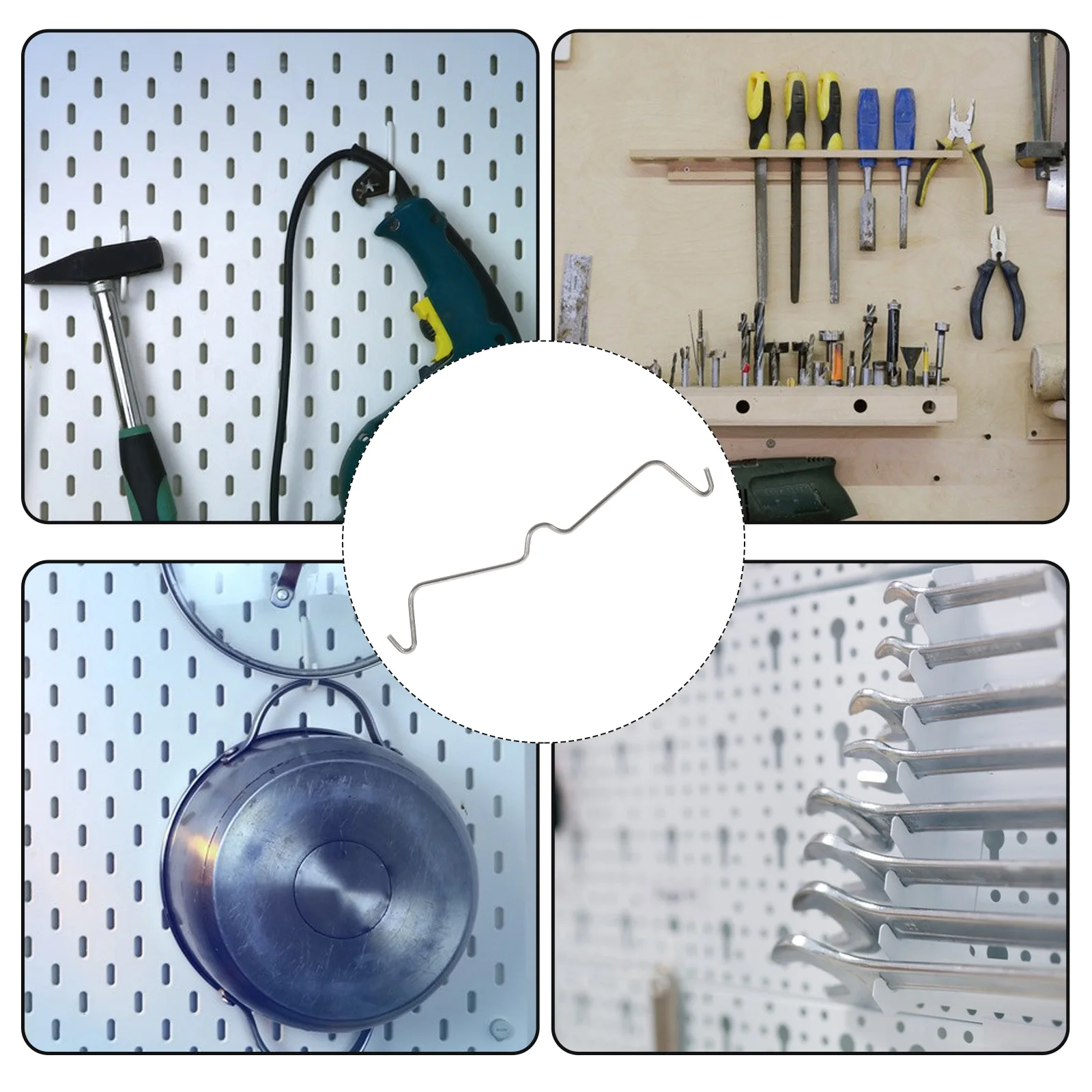 100 Pcs Perforated Board Fixing Buckle Peg Hook Accessories Fixed Organizer Pegboard Locks Stainless Steel Hooks Stoppers
100 Pcs Perforated Board Fixing Buckle Peg Hook Accessories Fixed Organizer Pegboard Locks Stainless Steel Hooks Stoppers