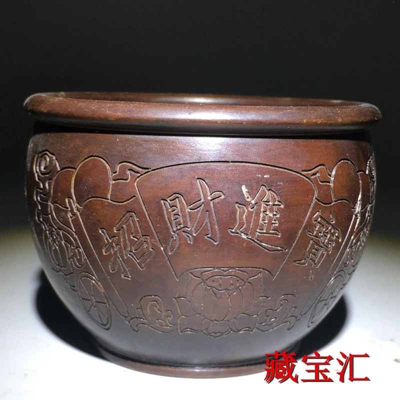

The countryside returns rare pure copper objects, Qianlong annual system to attract wealth into the treasure cornucopia