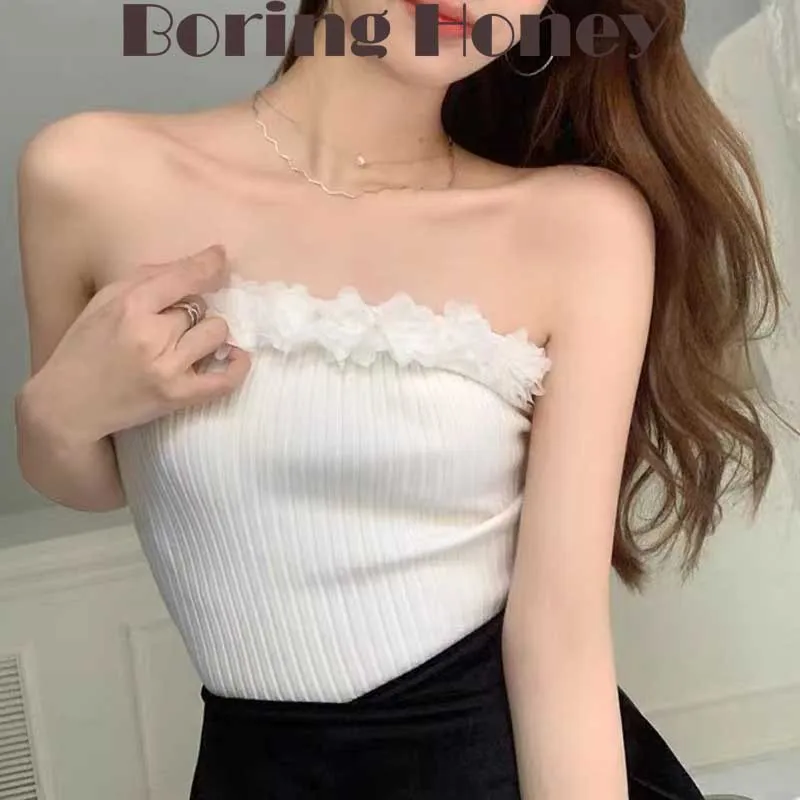 Boring Honey Crop Top Women Summer Short Base Shirt Knitting Sling Vest Three-Dimensional Fancy Lace Women Clothing
Boring Honey Crop Top Women Summer Short Base Shirt Knitting Sling Vest Three-Dimensional Fancy Lace Women Clothing