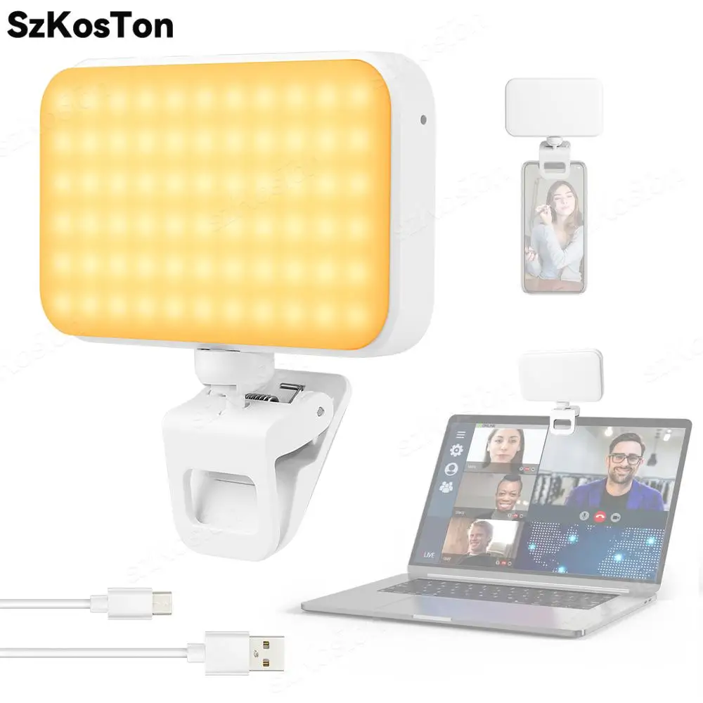 

Selfie Light for Phone LED Video Fill Light with Clip for iPhone Laptop Portable Travel Light for Tiktok Selfie Vlog Live Stream