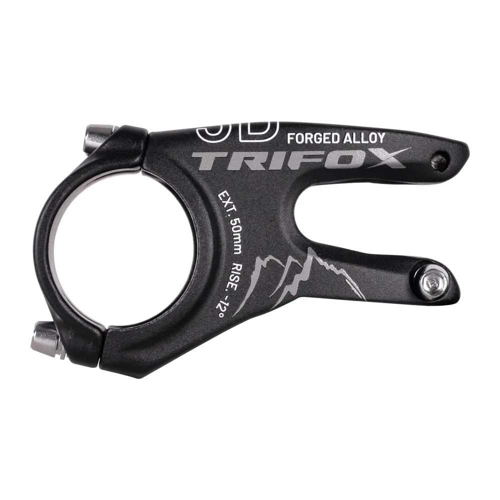 

TRIFOX mountain bike handlebar aluminum alloy stem 50mm-minus 12 degrees-height 39mm-28.6*35mm-sand black bicycle accessories