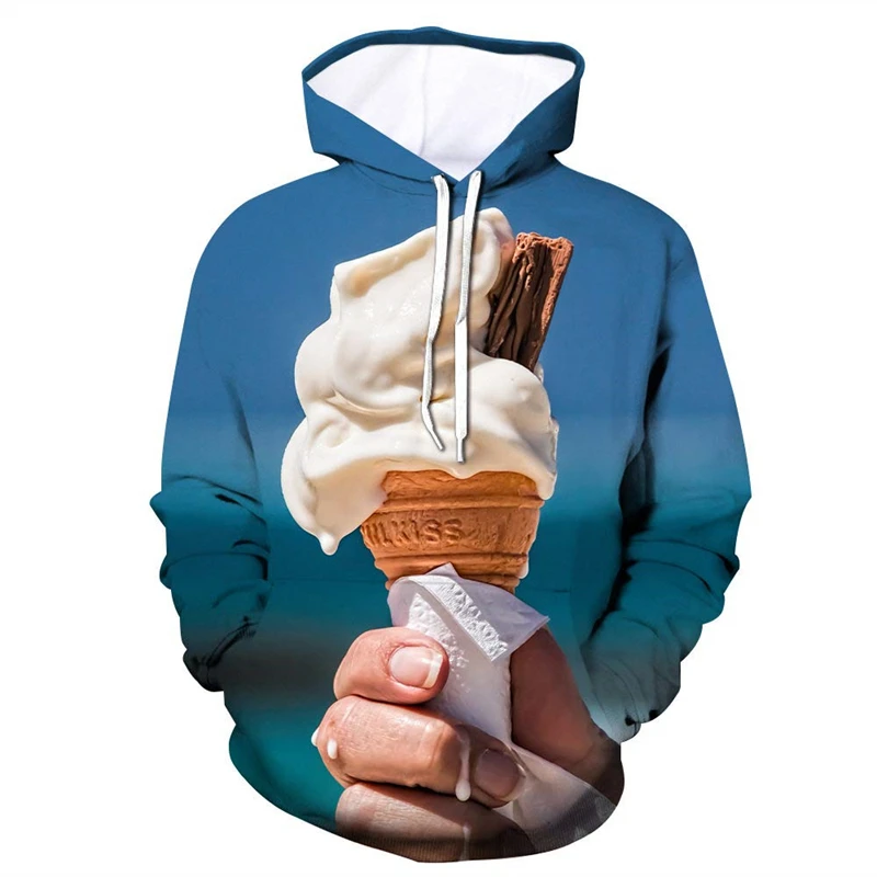 New 3D Printed Food Ice Cream Hoodie For Men Clothes Spring Autumn Long Sleeves Sweatshirt Streetwear Pullover Hoodies Quality
New 3D Printed Food Ice Cream Hoodie For Men Clothes Spring Autumn Long Sleeves Sweatshirt Streetwear Pullover Hoodies Quality