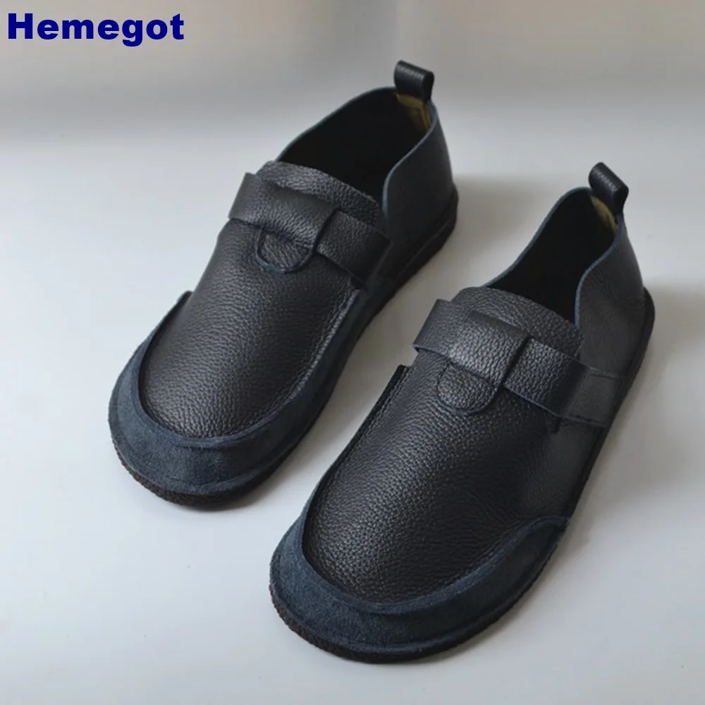 Genuine Leather Men and Women Shoes Round Toe British Style Hook & Loop Flat Shoes Comfort 38-44 Size Fashion Solid Color Pumps
Genuine Leather Men and Women Shoes Round Toe British Style Hook & Loop Flat Shoes Comfort 38-44 Size Fashion Solid Color Pumps