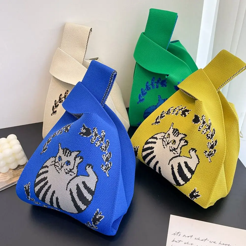 Reusable Shoulder Bag Shopping Bags Tote Bag Knit Handbag Handmade Knot Wrist Bag
Reusable Shoulder Bag Shopping Bags Tote Bag Knit Handbag Handmade Knot Wrist Bag