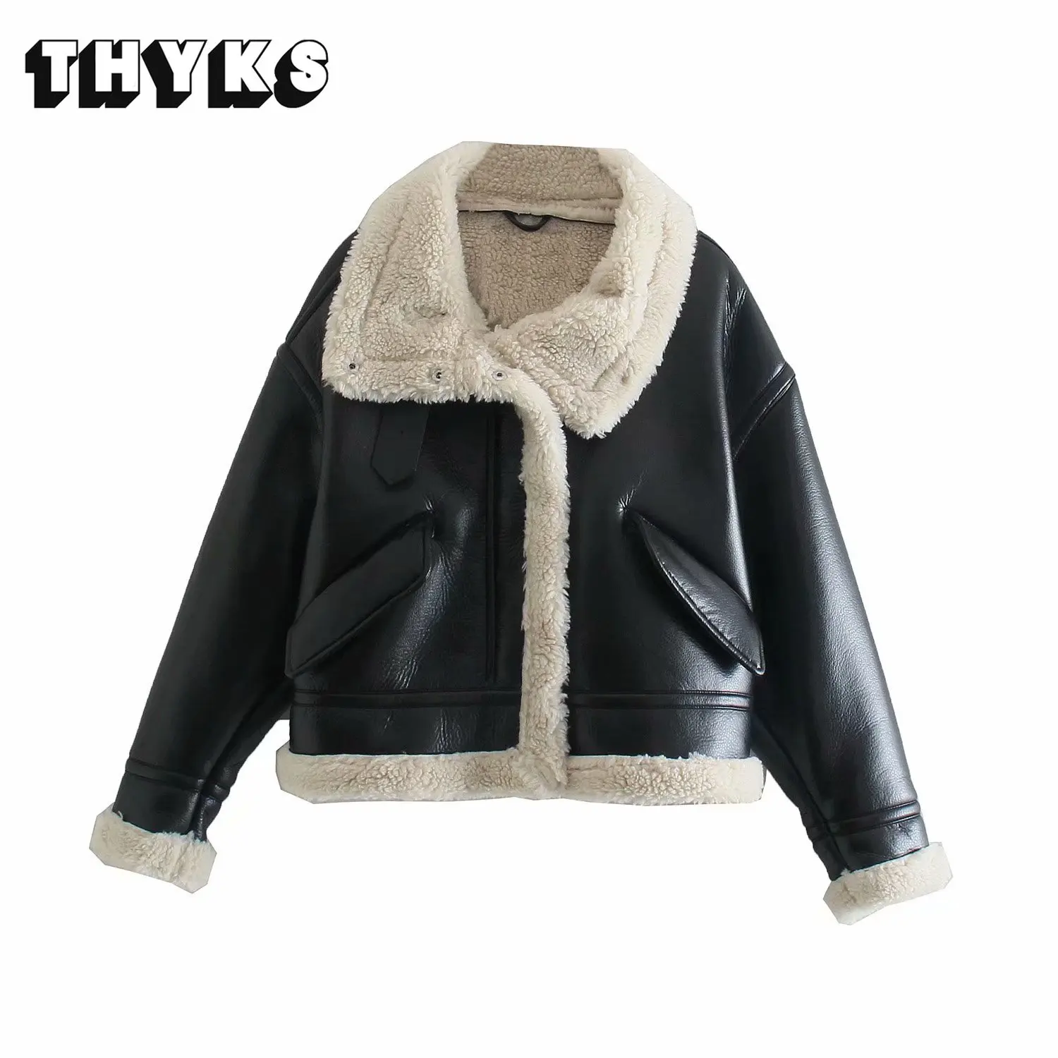 Winter Womens Vintage PU Jackets Warm Motorcycle Leather Jackets Female Black Fur Thick Plus Velvet Short High Street Outwear
Winter Womens Vintage PU Jackets Warm Motorcycle Leather Jackets Female Black Fur Thick Plus Velvet Short High Street Outwear