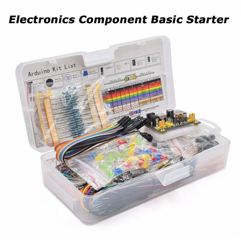 

Идеальный стартовый комплект для Arduino Project, макетная плата, Джампер-кабели, резистор и электронные компоненты