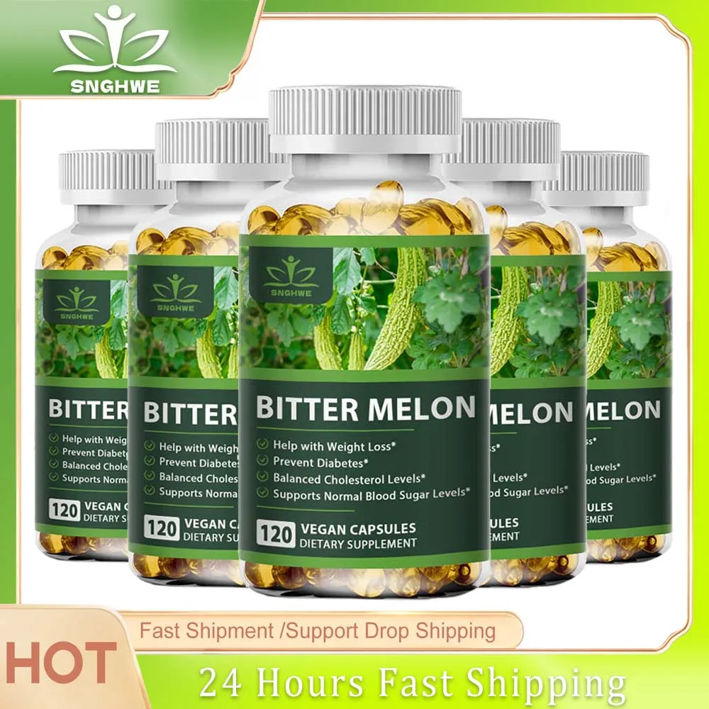 

Bitter Gourd Extract Capsules Reduce Blood-Sugar Body Care Vitamin Plant-insulin Bitter Melon Supplements Healthy Food