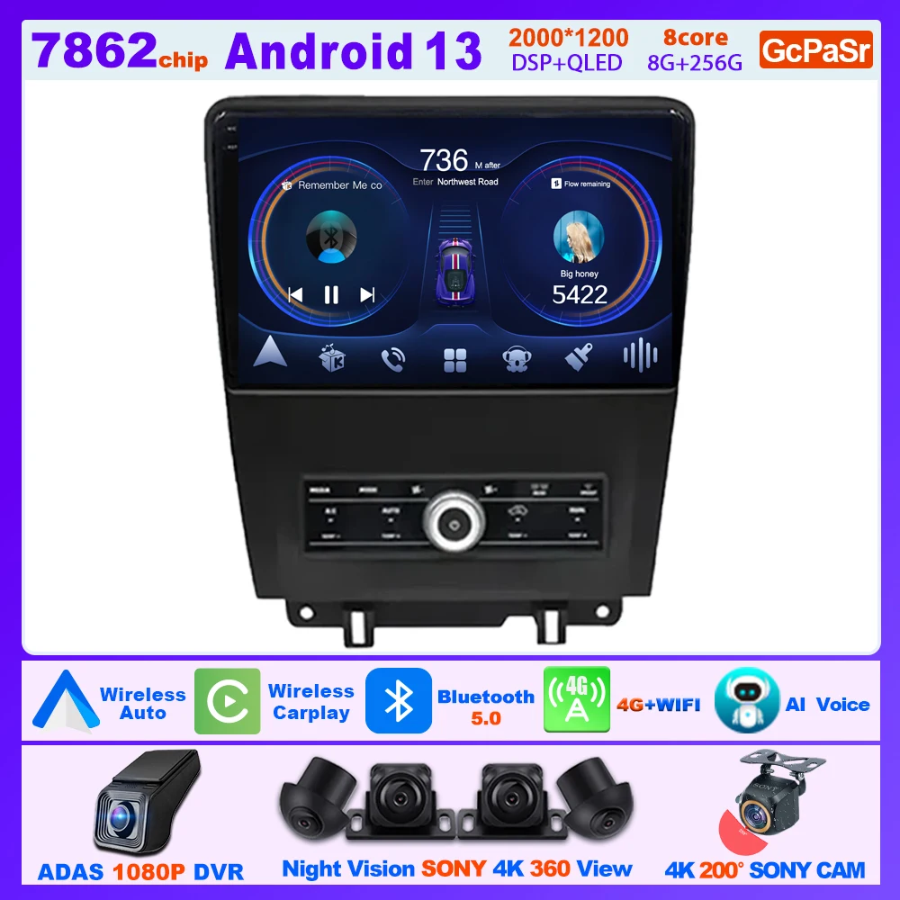 Car Radio Android Carplay For FORD MUSTANG V S-197 2009 - 2014 Multimedia Center Player Touch Screen 10.2 Inch 5G Wifi Display
Car Radio Android Carplay For FORD MUSTANG V S-197 2009 - 2014 Multimedia Center Player Touch Screen 10.2 Inch 5G Wifi Display