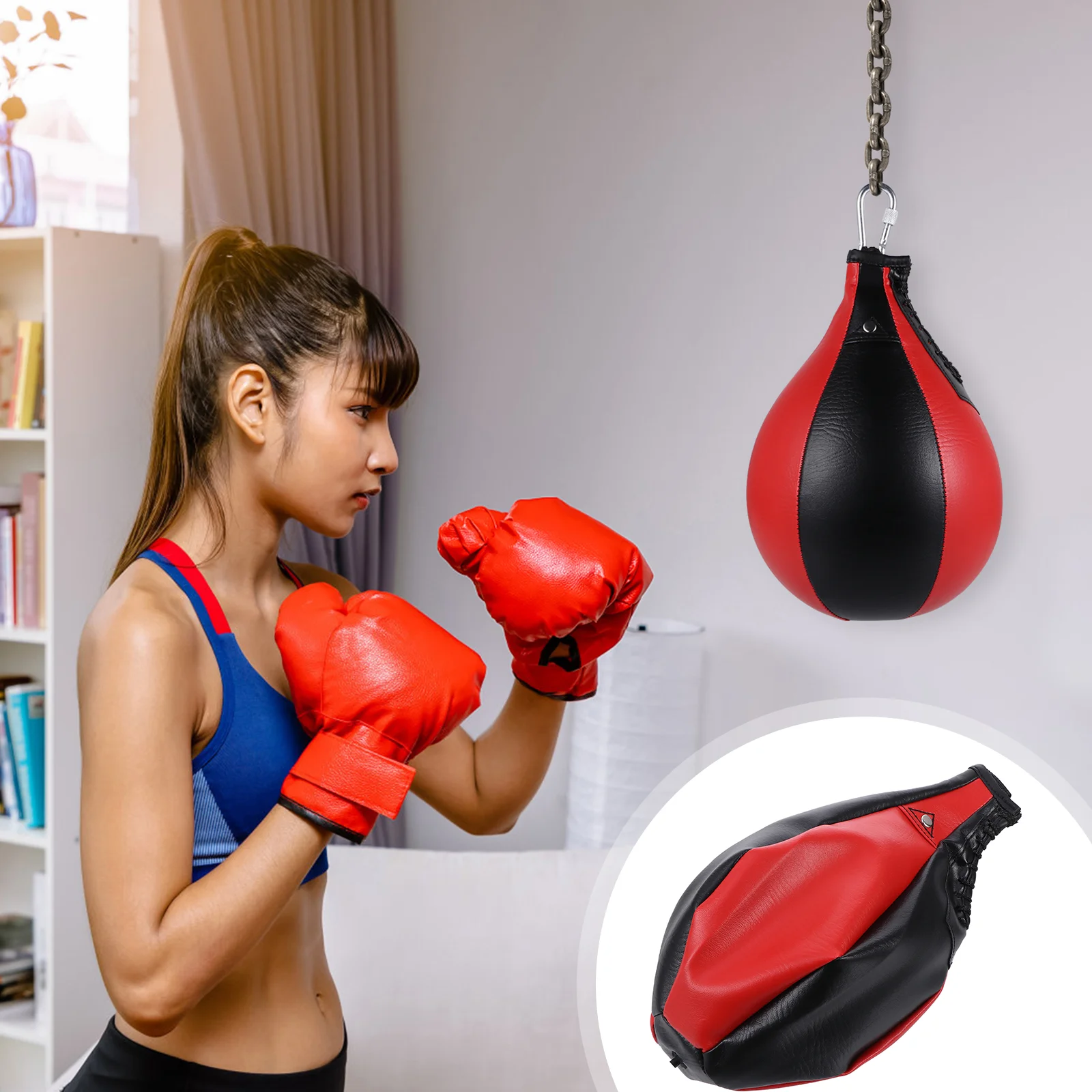 Boxing Bag Muscle Training Punching Bag Striking Bag Fitness Exercise Workout Hanging Workout Black Red
Boxing Bag Muscle Training Punching Bag Striking Bag Fitness Exercise Workout Hanging Workout Black Red