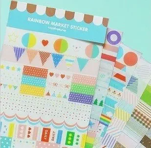 6PCS/pack Rainbow Diary Stickers DIY PVC DIY Stickers School Office Supply Decoration stickers
6PCS/pack Rainbow Diary Stickers DIY PVC DIY Stickers School Office Supply Decoration stickers