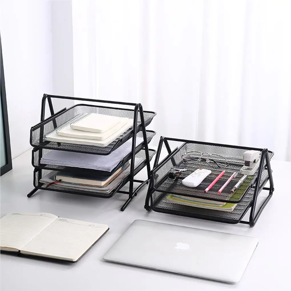 3-Layer Iron Craft Office Files Holder Hollow Office Working Studying Files Tray Organizer Metal Files Rack
3-Layer Iron Craft Office Files Holder Hollow Office Working Studying Files Tray Organizer Metal Files Rack