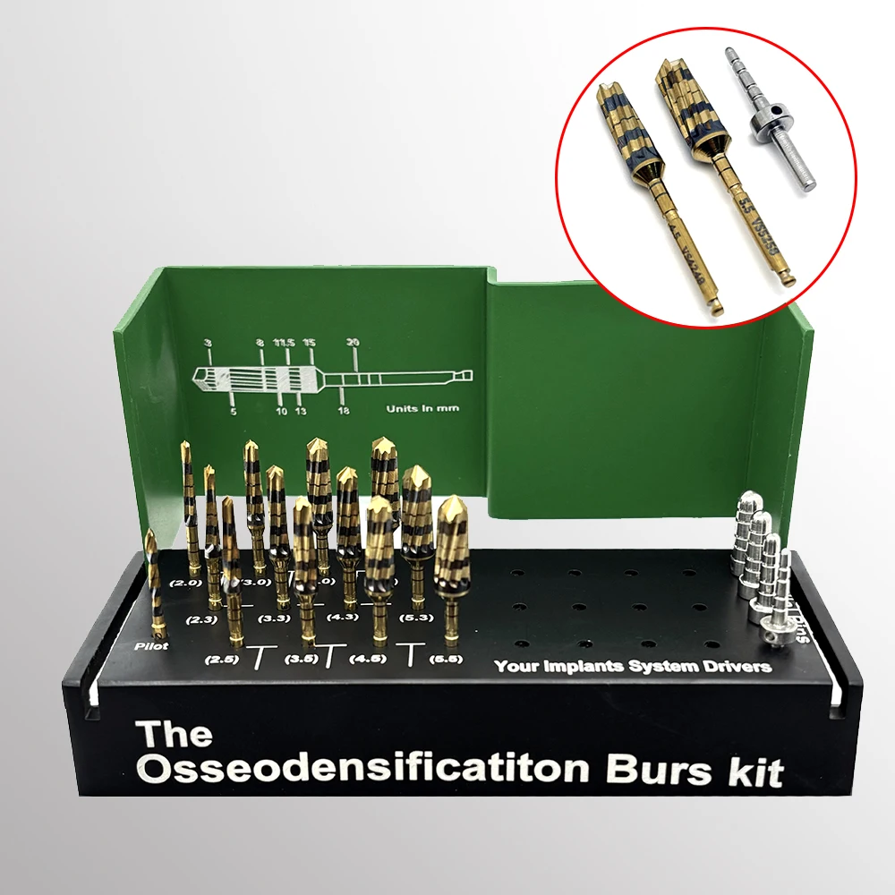 

Dental Osseodensification Bur Maxillary Sinus Lift Drills Dentist Implant Kit Lab Material Tools 17Pcs/kit