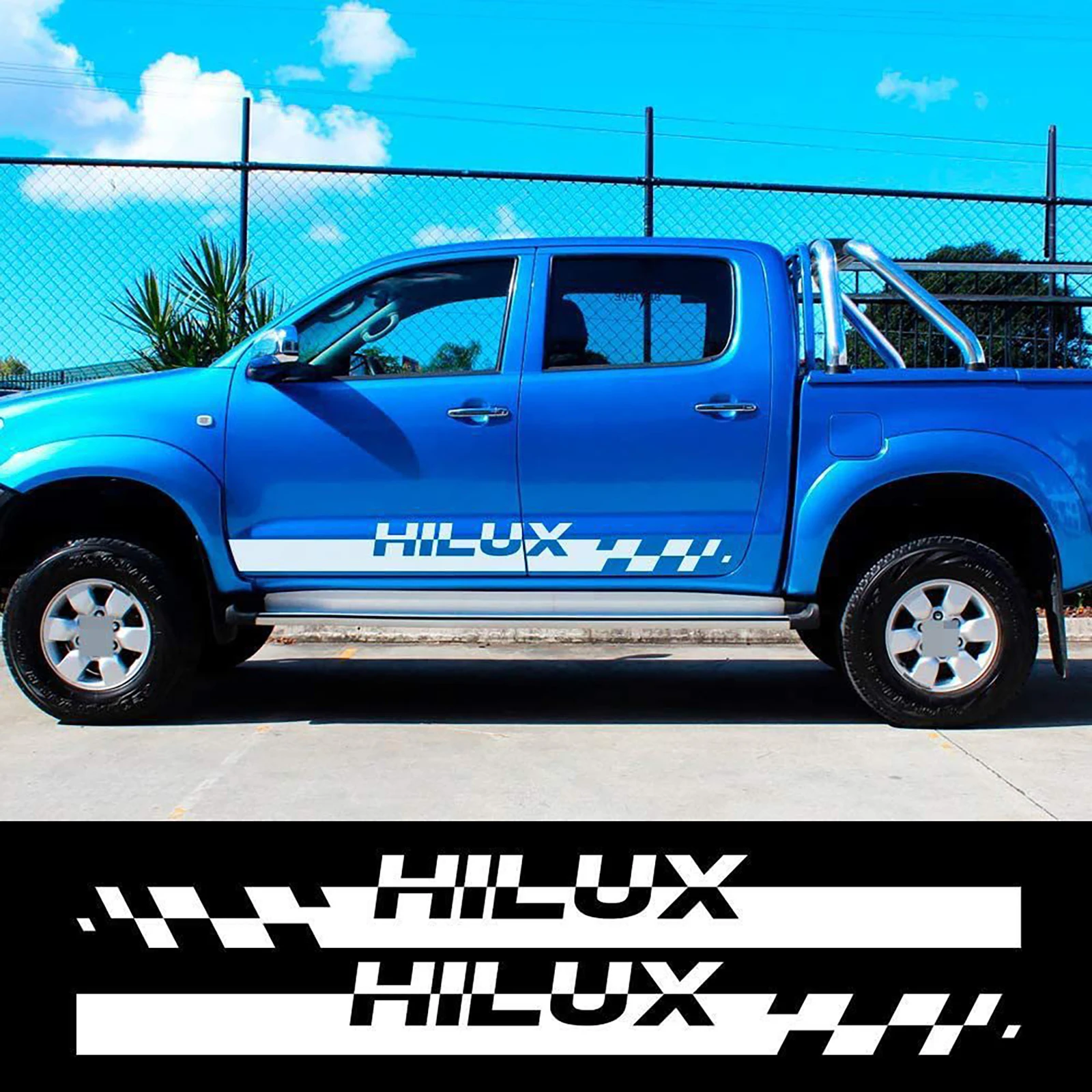 2PCS Car Door Side Stickers For Toyota hilux Pickup Off Road Auto Accessories Body Stripes Decor Vinyl Film Decals
2PCS Car Door Side Stickers For Toyota hilux Pickup Off Road Auto Accessories Body Stripes Decor Vinyl Film Decals