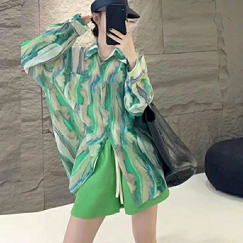Patchwork Long Sleeve Women Shirt Elegant Fashion All-match Cardigan Shirt Lady Top Sunscreen Blouse Summer Streetwear R21
Patchwork Long Sleeve Women Shirt Elegant Fashion All-match Cardigan Shirt Lady Top Sunscreen Blouse Summer Streetwear R21