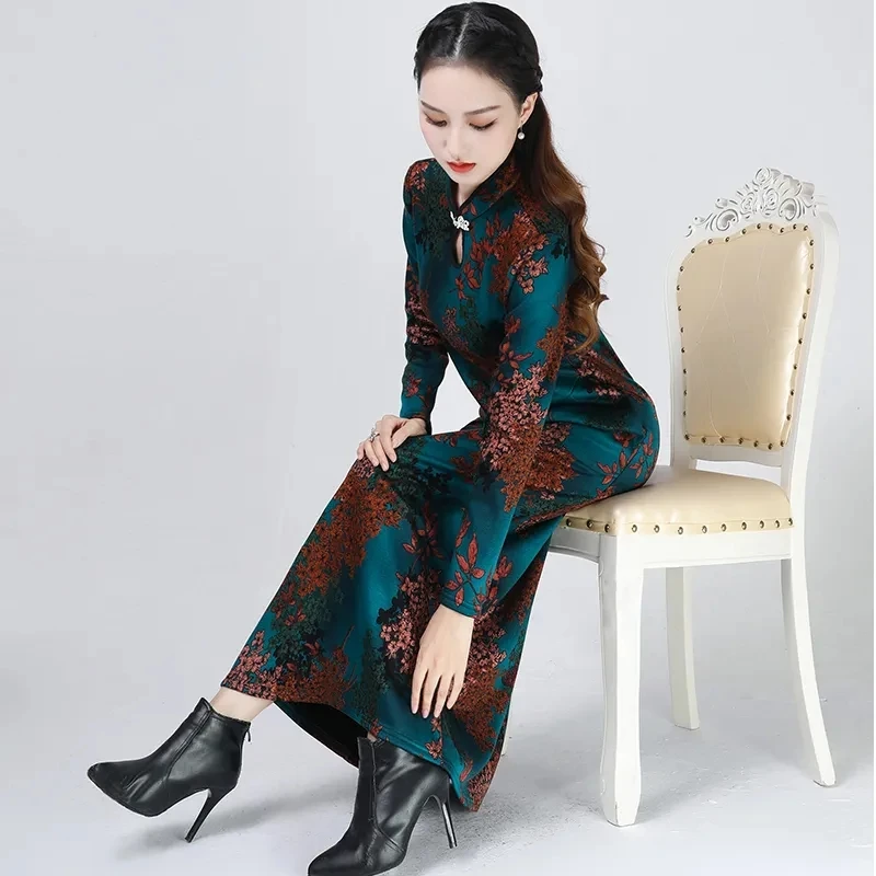 National Wind Improved Cheongsam Dress Women 2022 Spring Autumn New High-grade Temperament Fashion Large Size Dresses Female
National Wind Improved Cheongsam Dress Women 2022 Spring Autumn New High-grade Temperament Fashion Large Size Dresses Female
