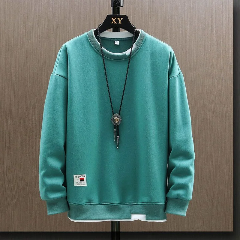 New Men's Spring Holiday Two piece round neck long sleeve sweater Personality Spring and Autumn Men's top without cap
New Men's Spring Holiday Two piece round neck long sleeve sweater Personality Spring and Autumn Men's top without cap