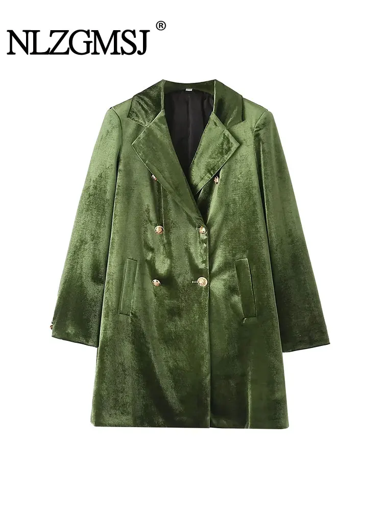 Nlzgmsj TRAF 2023 Autumn Woman Blazers Coat Solid Streetwear Lapel Split Tops Long Sleeve Button Elegant Jacket
Nlzgmsj TRAF 2023 Autumn Woman Blazers Coat Solid Streetwear Lapel Split Tops Long Sleeve Button Elegant Jacket