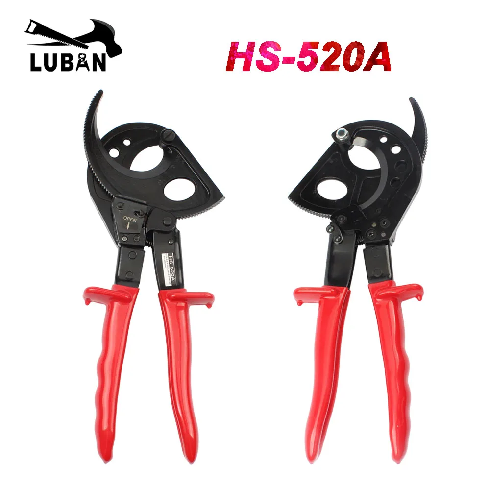 

LUBAN HS-520A 400mm2 Max Ratcheting ratchet cable cutter Germany design Wire Cutter Plier, not for cutting steel wire