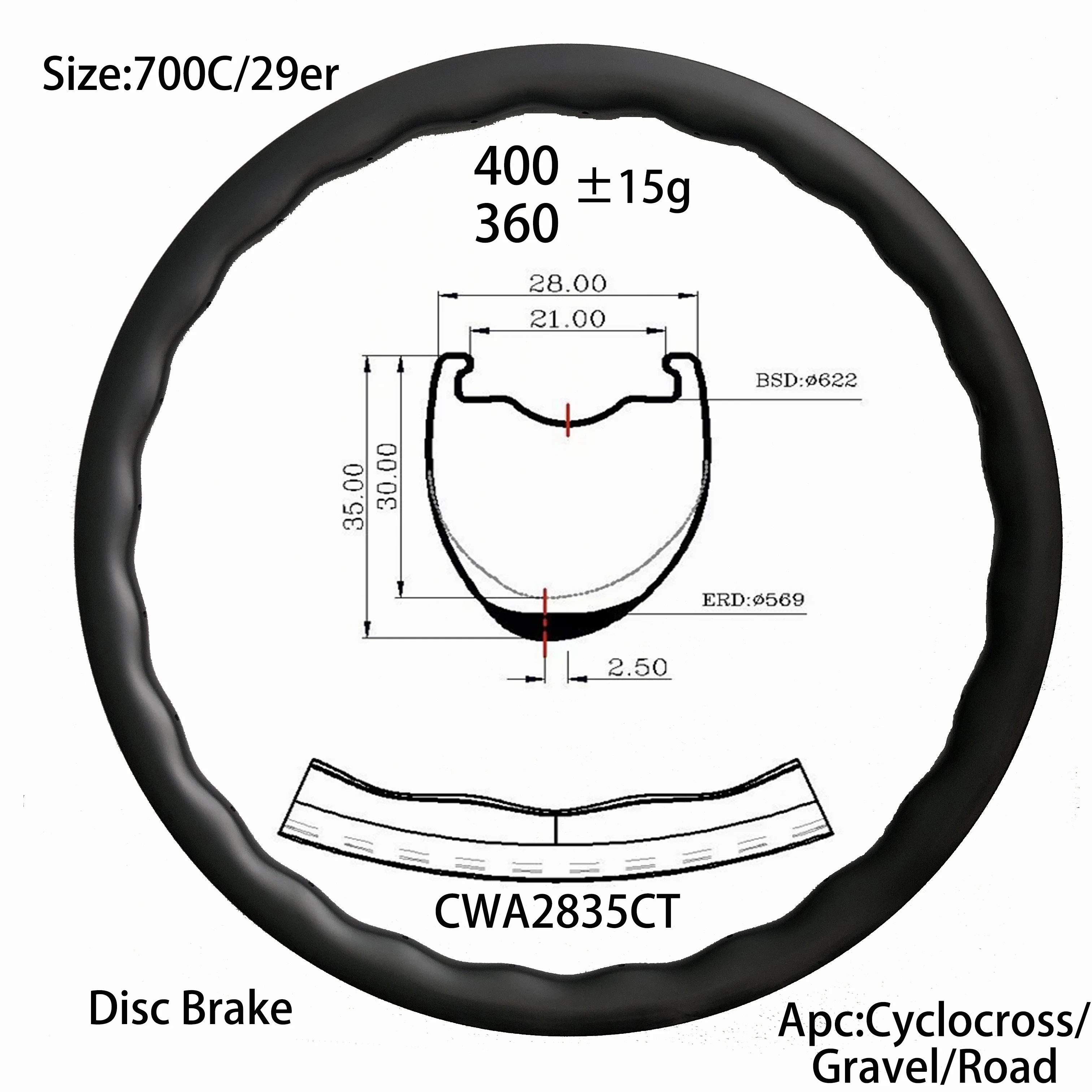 35mm depth 28mm width gravel/cyclocross carbon disc brake wheel wave shape light weight bicycle rims 2023 new style cycling part
35mm depth 28mm width gravel/cyclocross carbon disc brake wheel wave shape light weight bicycle rims 2023 new style cycling part