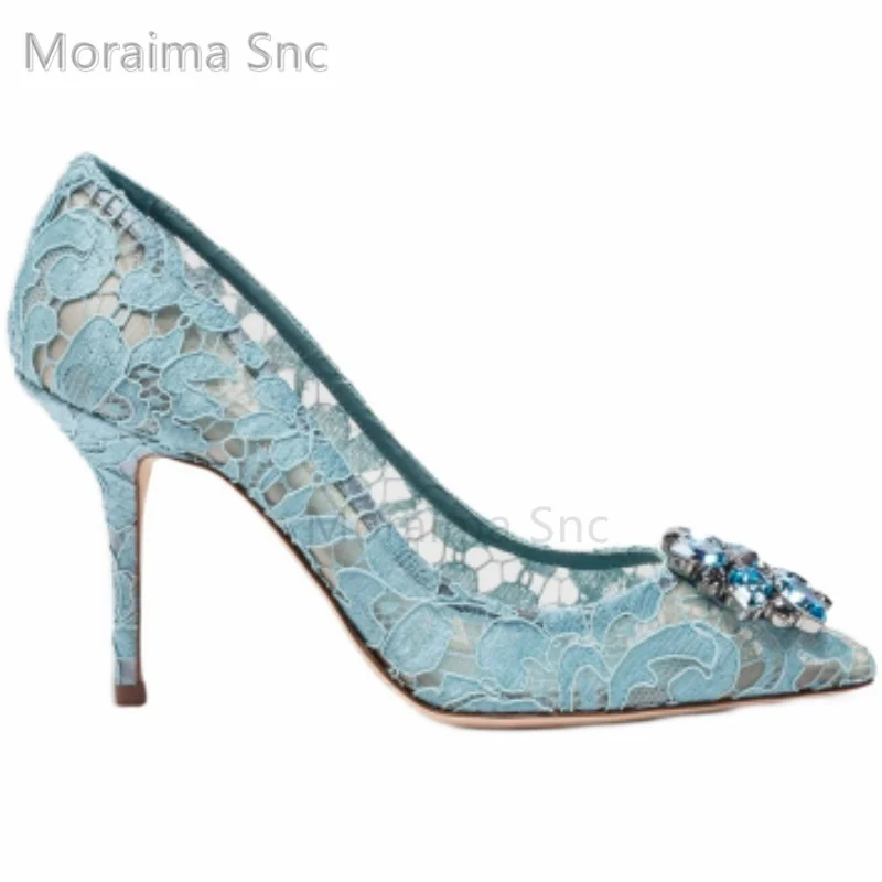 Rhinestone Heels Mesh Lace Hollow Single Shoes Pointed Toe High Heels Pumps Wedding Shoes Stiletto Work Office Women's Shoes
Rhinestone Heels Mesh Lace Hollow Single Shoes Pointed Toe High Heels Pumps Wedding Shoes Stiletto Work Office Women's Shoes