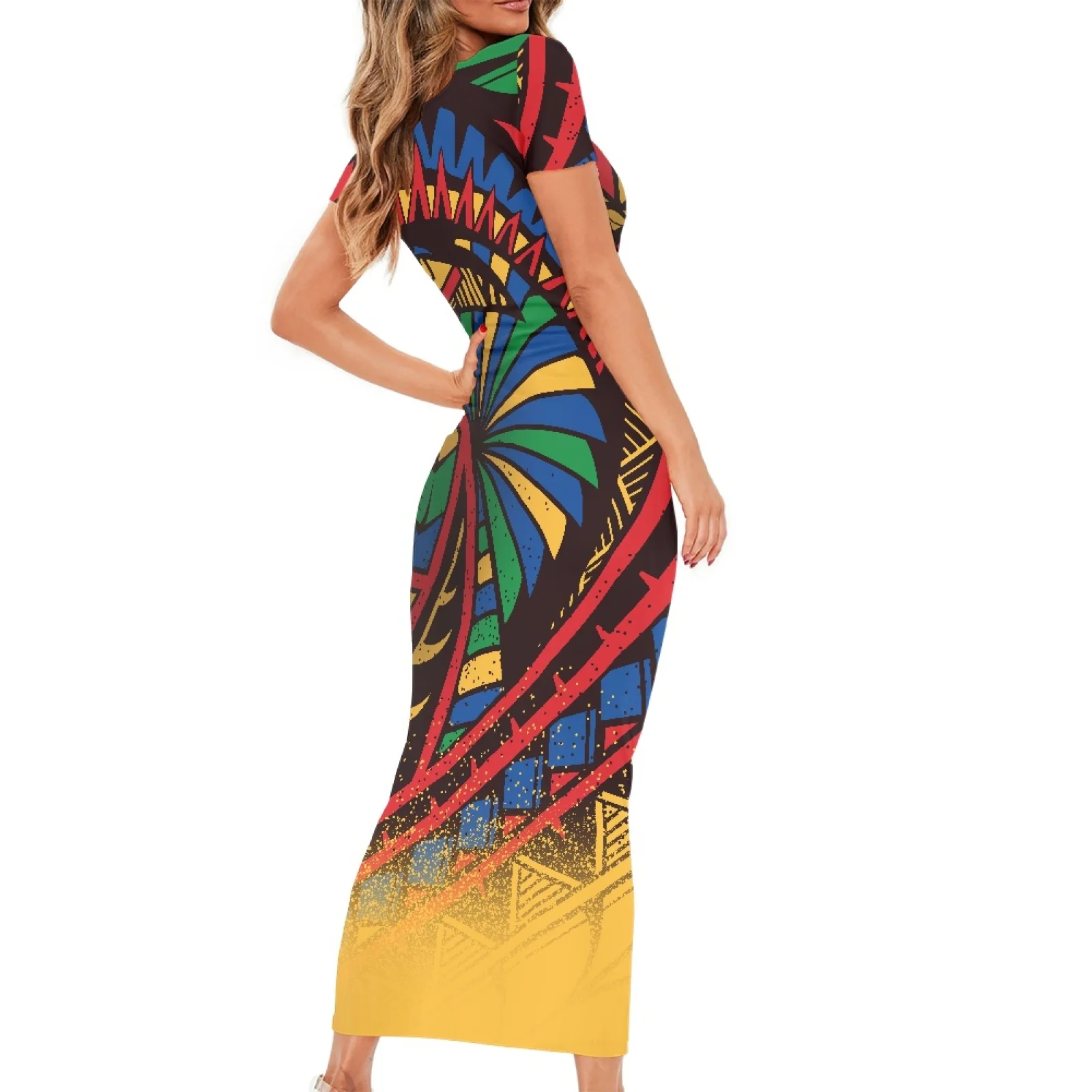 Polynesian, Long Dress For Women, O-Neck, Short Sleeve, Tongan Art Tattoo Prints, Sexy Fashion, Luxury Beach Dress, High Quality
Polynesian, Long Dress For Women, O-Neck, Short Sleeve, Tongan Art Tattoo Prints, Sexy Fashion, Luxury Beach Dress, High Quality