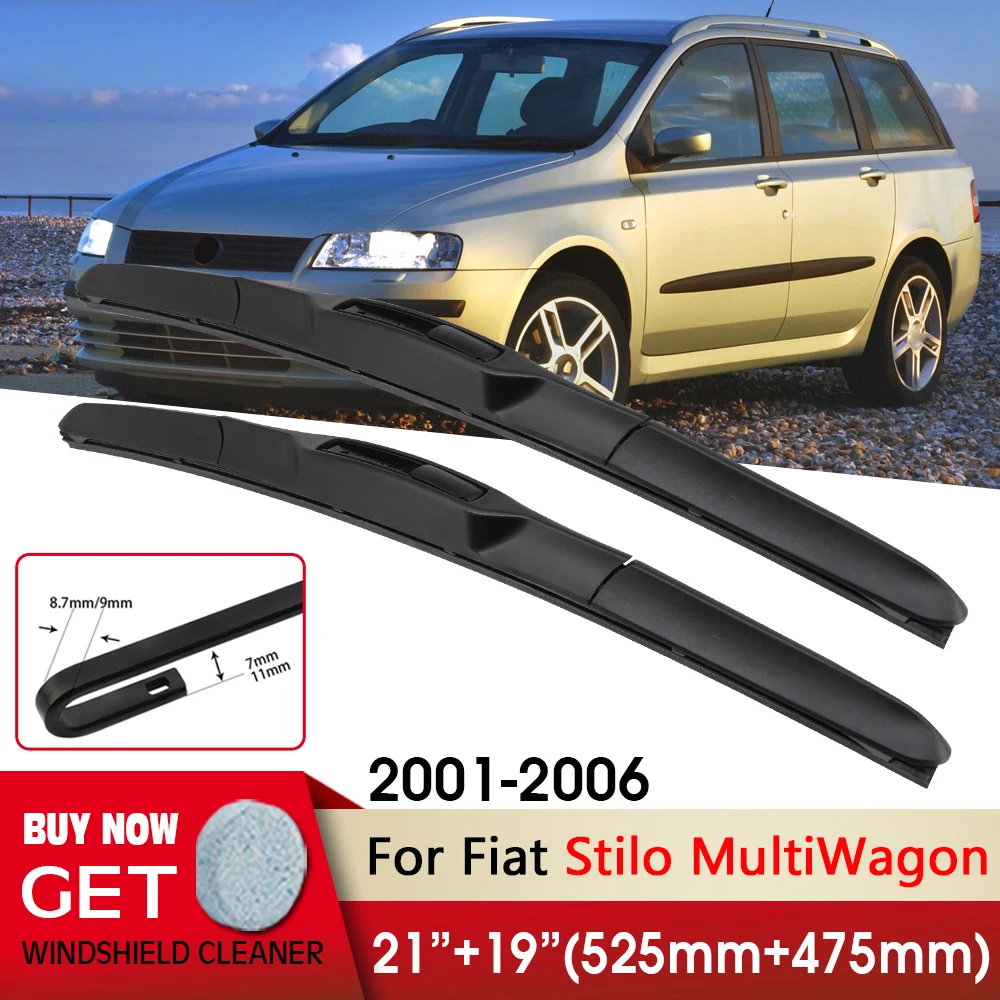 Car Wiper Front Wiper Blades 21"+19" For Fiat Stilo MultiWagon 2001-2006 Fit U Hook Arm Windshield Windscreen Front Window
Car Wiper Front Wiper Blades 21"+19" For Fiat Stilo MultiWagon 2001-2006 Fit U Hook Arm Windshield Windscreen Front Window