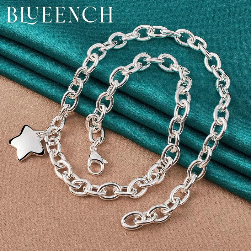 Blueench 925 Sterling Silver Simple Chain Star Pendant Necklace for Women Wedding Party Charm Fashion Jewelry
Blueench 925 Sterling Silver Simple Chain Star Pendant Necklace for Women Wedding Party Charm Fashion Jewelry