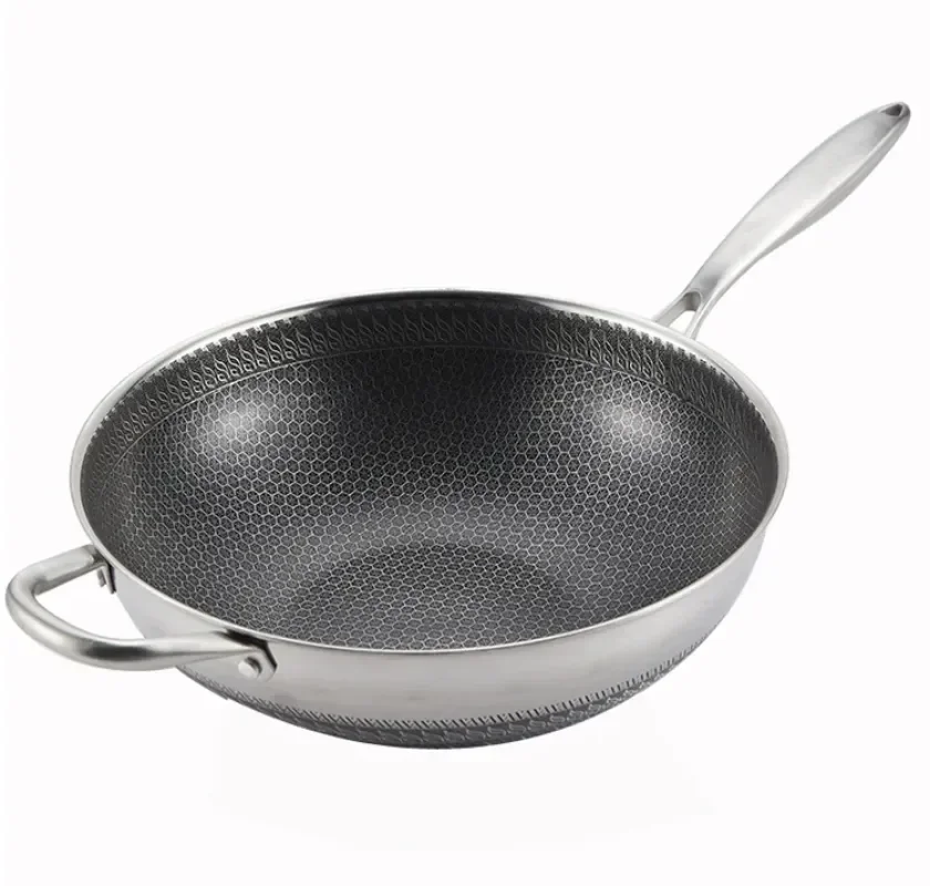 410 stainless steel frying pan honeycomb Food Grade Nonstick Frying Pan Steak Wok General Purpose
410 stainless steel frying pan honeycomb Food Grade Nonstick Frying Pan Steak Wok General Purpose