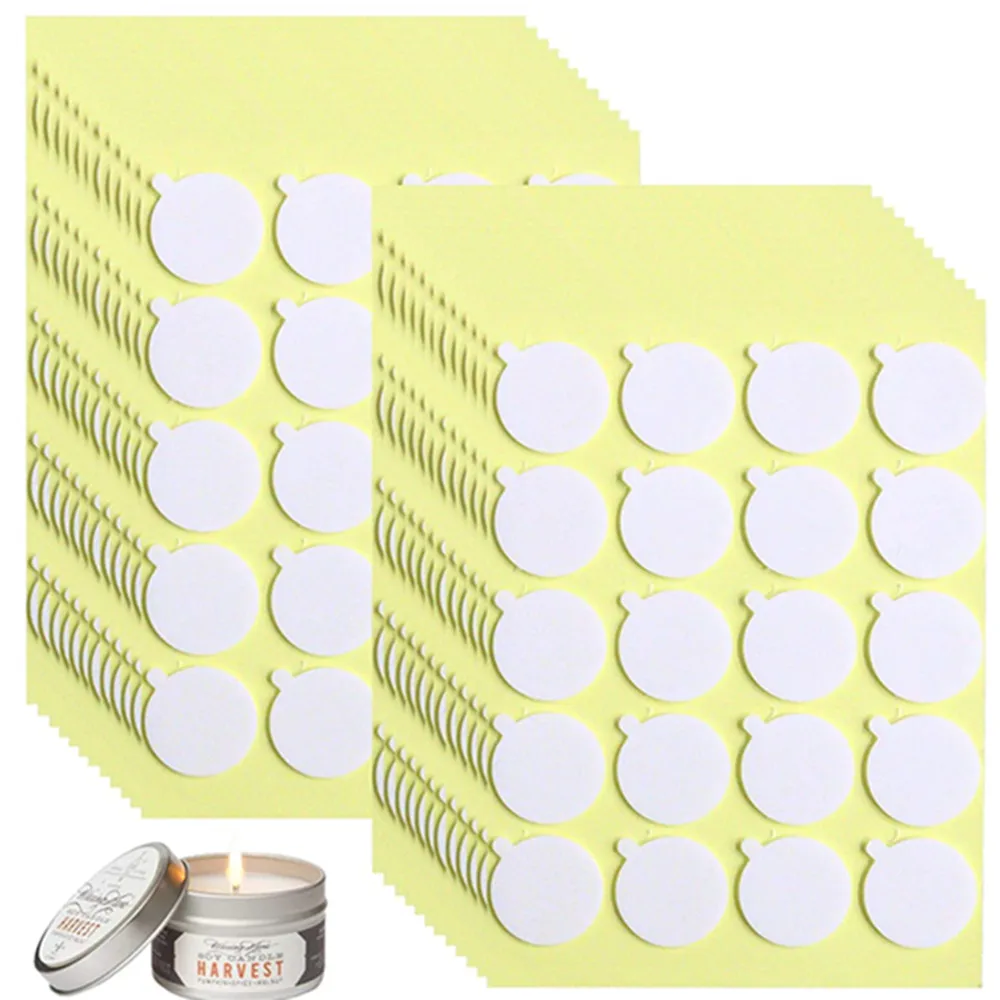 240PCS Candle Wick Stickers Heat Resistance Double-Sided Stickers with The Little ‘‘Tail’’ Adhere Steady in Hot Wax Stickers
240PCS Candle Wick Stickers Heat Resistance Double-Sided Stickers with The Little ‘‘Tail’’ Adhere Steady in Hot Wax Stickers