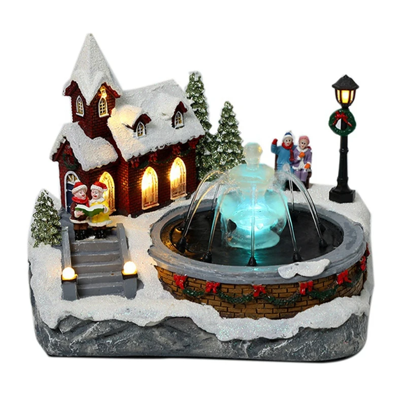 Christmas Decoration Snow Houses Village Xmas Music Luminous House Can Spray Water Christmas Home Ornaments
Christmas Decoration Snow Houses Village Xmas Music Luminous House Can Spray Water Christmas Home Ornaments