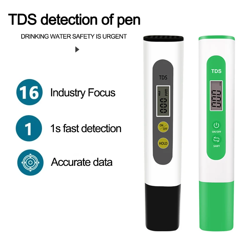 0-9990ppm TDS Meter Digital Water Tester Household Drinking Water Purity Quality Analyzer Monitor Test Aquarium Swimming Pool
0-9990ppm TDS Meter Digital Water Tester Household Drinking Water Purity Quality Analyzer Monitor Test Aquarium Swimming Pool