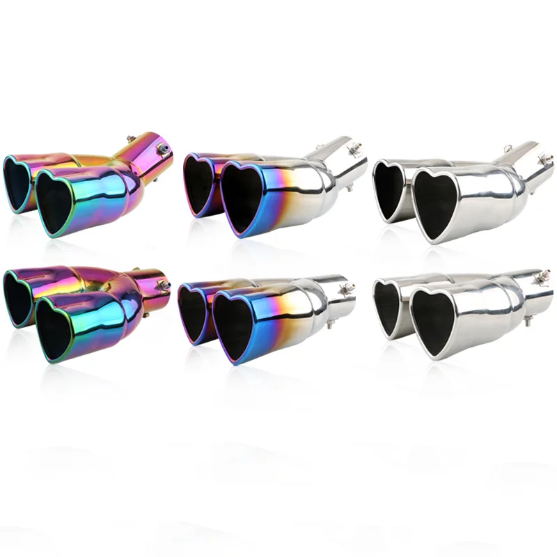 Universal Heart Shaped Car Exhaust Tail Pipe Muffler 1.5-2.3 Inch Inlet Heart Edge Car Stainless Steel Outlet Muffler Tip Pipe
Universal Heart Shaped Car Exhaust Tail Pipe Muffler 1.5-2.3 Inch Inlet Heart Edge Car Stainless Steel Outlet Muffler Tip Pipe
