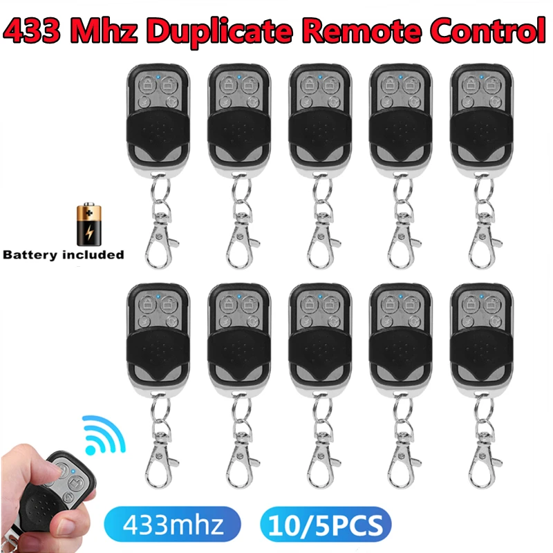 10/5PCS Smart Copy Duplicator 433mhz Remote Control 4 Button Electric Garage Door Gate Remote Cloning 433.92 MHz Transmitter
10/5PCS Smart Copy Duplicator 433mhz Remote Control 4 Button Electric Garage Door Gate Remote Cloning 433.92 MHz Transmitter