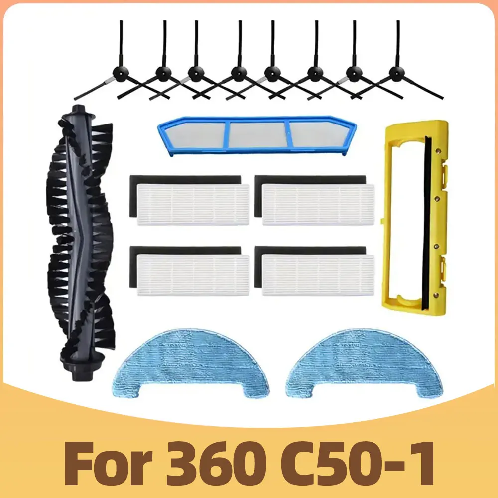 Compatible For 360 C50-1 C50Pro Vacuum Cleaner Spare Parts Main Side Brush Hepa Filter Mop Rag Brush Cover
Compatible For 360 C50-1 C50Pro Vacuum Cleaner Spare Parts Main Side Brush Hepa Filter Mop Rag Brush Cover