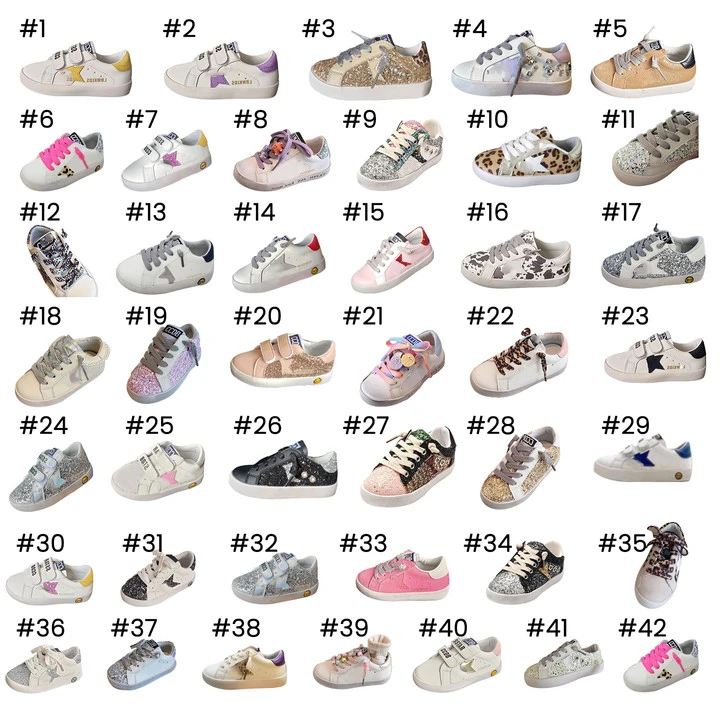 

Fashion Spring Autumn Mesh Breathable Kids Girl Sneakers Soft Sole Sequins Upper Designers Baby Casual Shoes Many Style Choose