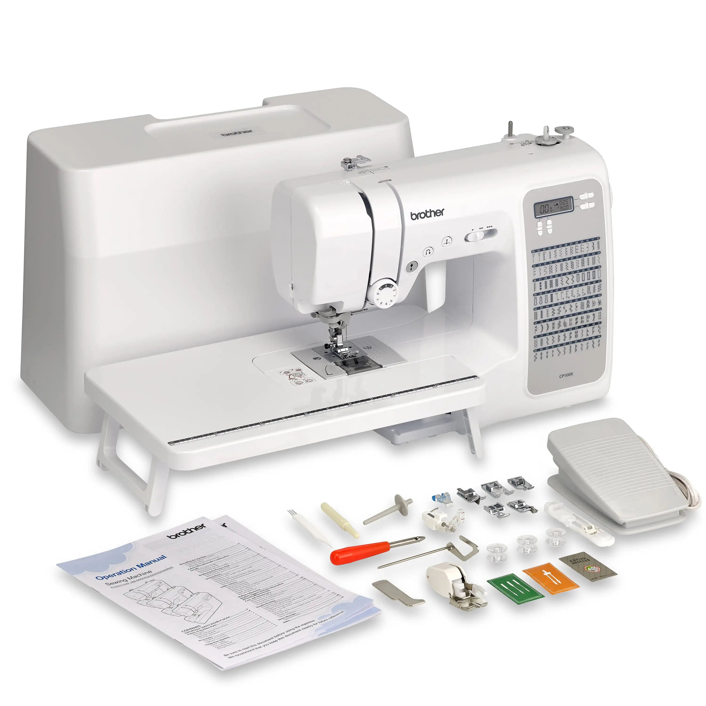 Brother CP100X Computerized Sewing and Quilting Machine with 100 Built-in Stitches
Brother CP100X Computerized Sewing and Quilting Machine with 100 Built-in Stitches