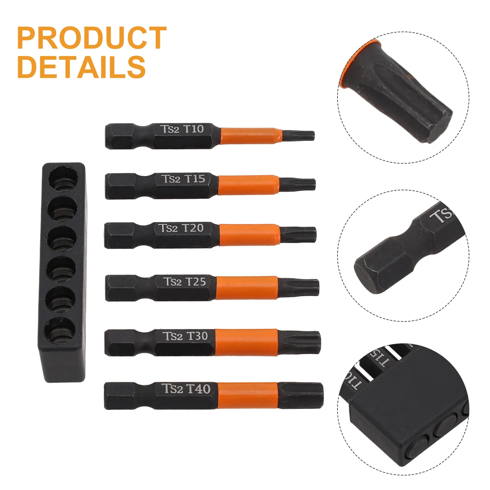 6pcs 50mm Torx Screwdriver Bit Magnetic 1/4inch Shank Screwdriver Bit T10-T40 Screwdrivers Nutdrivers Bits Workshop Hand Tools
6pcs 50mm Torx Screwdriver Bit Magnetic 1/4inch Shank Screwdriver Bit T10-T40 Screwdrivers Nutdrivers Bits Workshop Hand Tools