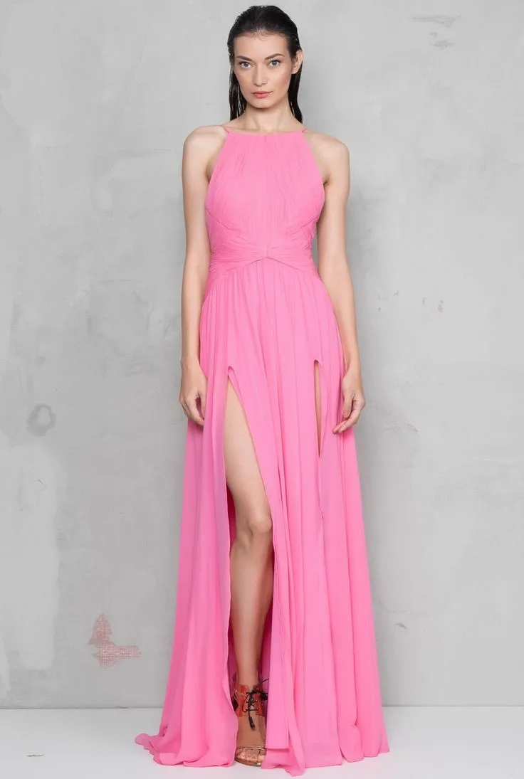 Classy Long Chiffon Halter Evening Dresses With Slit A-Line Beaded Floor Length فساتين السهرة Prom Gowns for Women
Classy Long Chiffon Halter Evening Dresses With Slit A-Line Beaded Floor Length فساتين السهرة Prom Gowns for Women