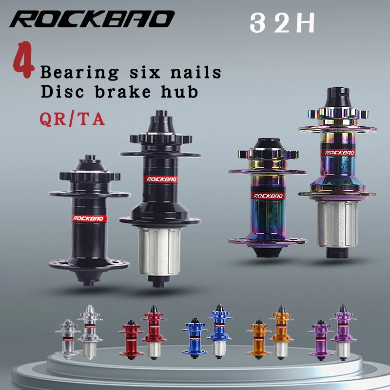 ROCKBAO Mountain bike Hubs MTB 32 Holes bike accessories 4bearing Disc brake 100*135mm QR/TA 100X142mm Sealed bicycle hub
ROCKBAO Mountain bike Hubs MTB 32 Holes bike accessories 4bearing Disc brake 100*135mm QR/TA 100X142mm Sealed bicycle hub