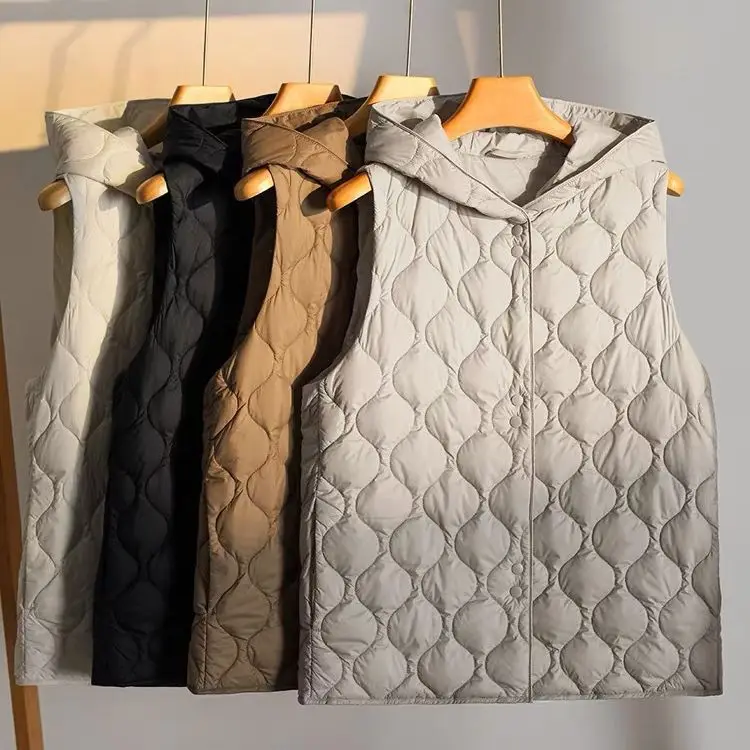2023 New Fashion Light and Thin Down Vest Women's Short Hooded Coat with Tank Top and Vest Jacket
2023 New Fashion Light and Thin Down Vest Women's Short Hooded Coat with Tank Top and Vest Jacket