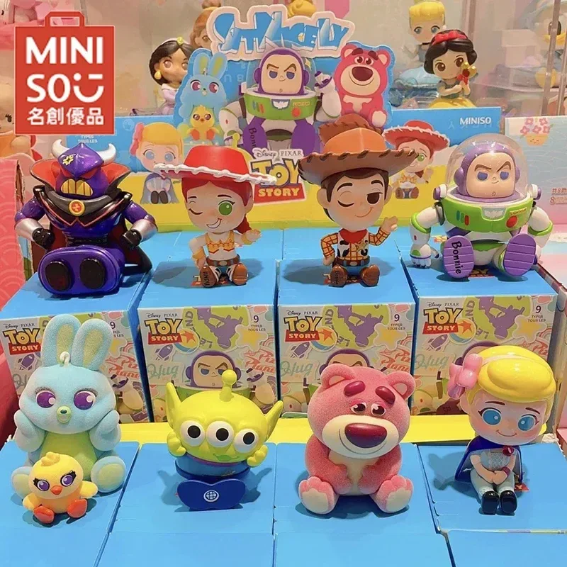 

Miniso Disney Cartoon Mysterious Surprise Box Figure Anime Toy Story Blind Box Lotso Alien Buzz Lightyear Candy Model Doll Toys